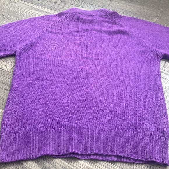 Jessica | Purple rabbit hair and lambs wool blend purple light knit sweater - Picture 9 of 9